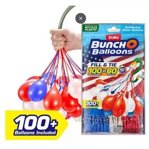 Bunch O Balloons 3pk Rapid-Filling Self-Sealing Pool Water Balloons Red Blue s3